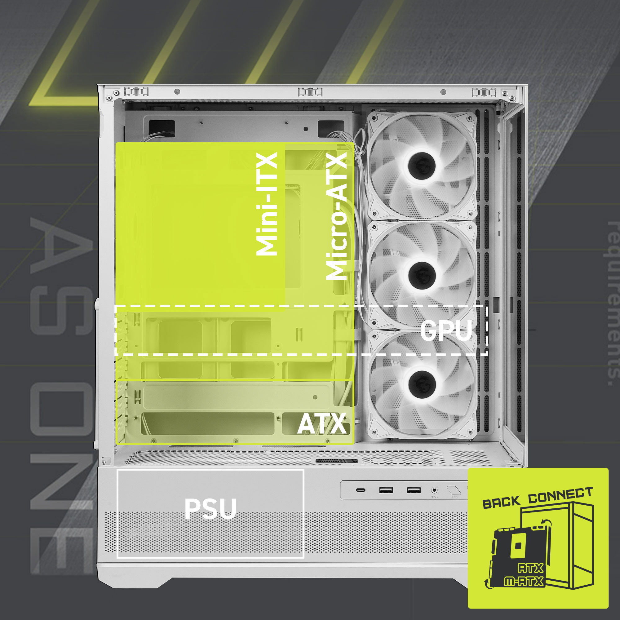 MSI MAG PANO 110R PZ WHITE Computer Case